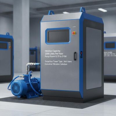 Filtrasyon Kapasitesi Saatte 1000 Litre CNC Soğutucu Filtre Sistemi Pompa Gücü 075 ila 3 KW Çekim Kulesi Tipi Endüstriyel Filtrasyon Çözümü Yok